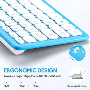 Wireless Keyboard & Mouse Combo for Quiet Office Use