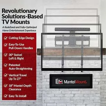 MantelMount MM340 Adjustable TV Mount for All Fireplaces