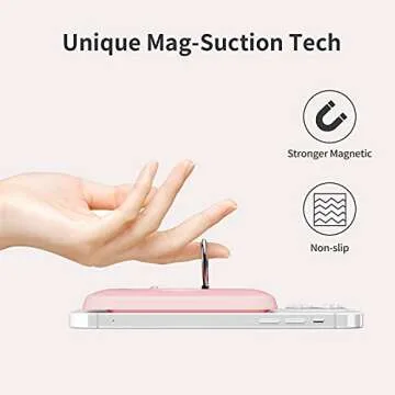 iWALK 6000mAh Magnetic Power Bank: Wireless Portable Charger with Finger Holder, Stronger Magnet Stick Mag-Safe Battery Pack for iPhone Only Compatible with iPhone 15,15 Pro,15 Pro Max,14,13,12 Series