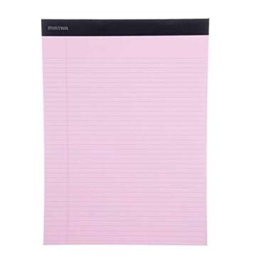 Mintra Office Legal Pads - ((BASIC PASTEL 6pk, 8.5in x 11in, NARROW RULED)) - 50 Sheets per Notepad, Micro perforated, Pastel Writing Pad, Notebook Paper for School, College, Office, Business - Pink, Blue, Purple