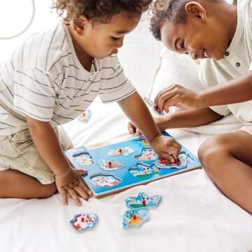 Melissa & Doug Disney Mickey Mouse and Friends Vehicles Sound Puzzle (8 pcs) - Mickey Mouse Toddler Toys, Wooden Sound Puzzles For Toddlers Ages 2+