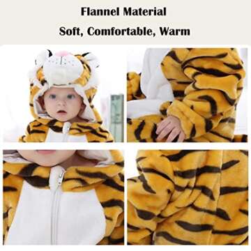 Baby Tiger Costumes Unisex Toddler Outfit Halloween Dress Up Romper 6-12 Months