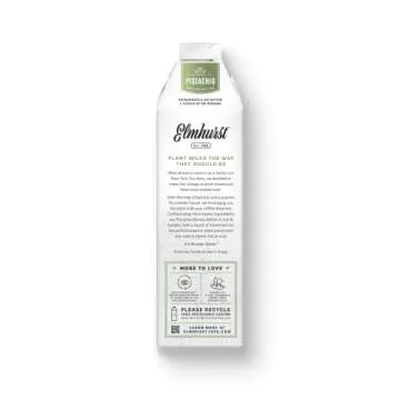 Elmhurst 1925 Barista Edition Pistachio Milk, Plant-Based, Vegan, 32 Ounce (Pack of 6)