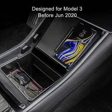 TAPTES Wireless Charger for Tesla Model 3 2017 2018 2019 2020, Dual Phone Charging Pad for Tesla Mod...