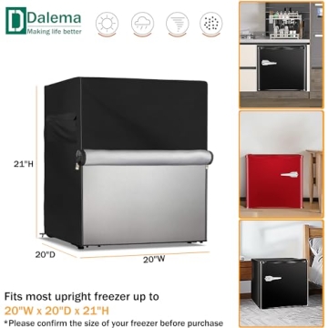 Dalema Waterproof Outdoor Fridge Cover - Heavy Duty