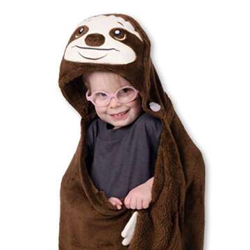 Comfy Critters Sloth Stuffed Animal Blanket – Kids All-in-One Loveable Fleece Pillow, Stuffed Animal and Blanket for Play, Nap Time, Travel.
