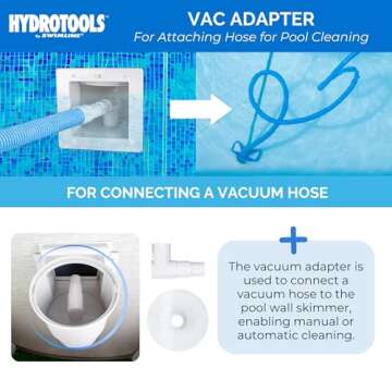 SWIMLINE HYDROTOOLS Standard Thru-Wall Above Ground Pool Skimmer Kit | ABS Construction | Pool Skimmer | Large Debris Basket | Snap-In & Removable Weir | Above Ground Pool Skimmer | Easy Basket Access