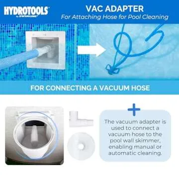 SWIMLINE HYDROTOOLS Standard Thru-Wall Above Ground Pool Skimmer Kit | ABS Construction | Pool Skimmer | Large Debris Basket | Snap-In & Removable Weir | Above Ground Pool Skimmer | Easy Basket Access