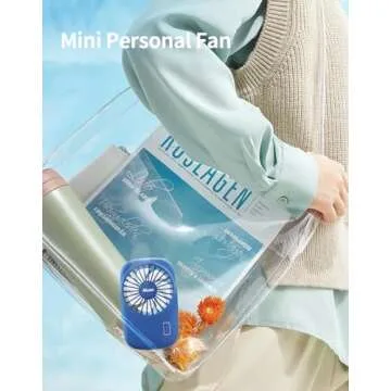 Aluan Handheld Fan Mini Fan Powerful Small Personal Portable Fan Speed Adjustable USB Rechargeable Cooling for Kids Girls Boys Woman Man Home Office Outdoor Travel, Navy Blue