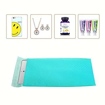 Nicunom 40 Pack 8.5 x 12 Inch Teal Poly Bubble Mailers Self Seal Padded Envelopes Shipping Bags Waterproof Mailers Envelopes for Shipping Packaging (Green)