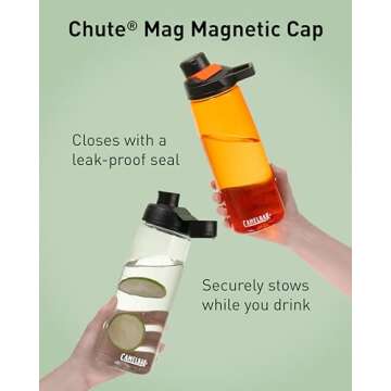 CamelBak Chute Mag BPA Free Water Bottle - 25oz Charcoal