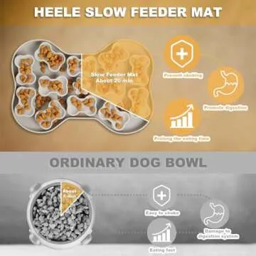 HEELE Snuffle Mat for Small Dogs, Silicone Slow Feeder