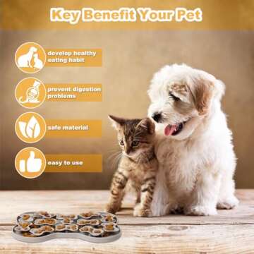 HEELE Snuffle Mat for Small Dogs, Silicone Slow Feeder