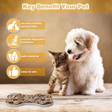 HEELE Snuffle Mat for Small Dogs, Silicone Slow Feeder