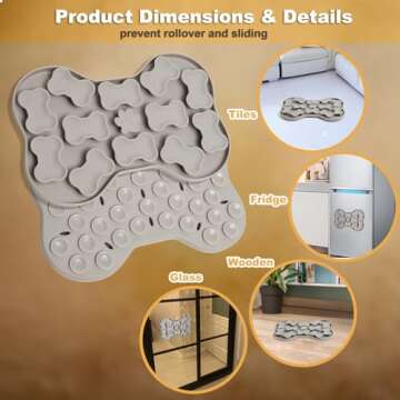 HEELE Snuffle Mat for Small Dogs, Silicone Slow Feeder