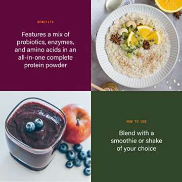 Sun Bay Organics Chocolate Vegan Protein Powder - 1.46 lb of Plant Based Organic 21g Protein Blend Shake Mix - Soy, Dairy, and Gluten Free