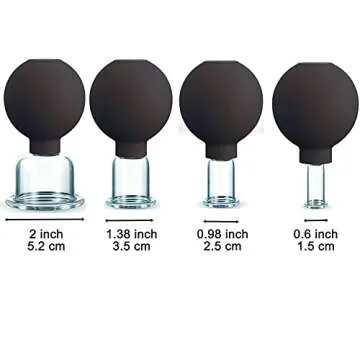 FeelFree Sport 4-Piece Glass Cupping Set for Wellness