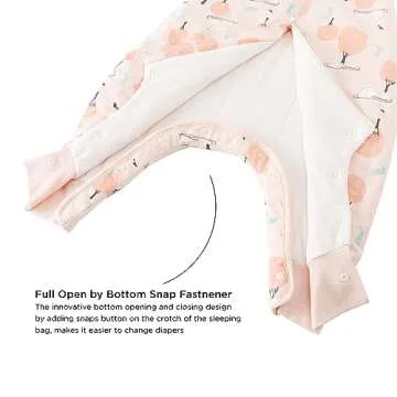 Duomiaomiao 2.5 TOG Toddler Sleep Sack 12-24 Months 100% Cotton Winter Baby Sleep Sack with Feet, Warm Comfy Toddler Wearable Blanket