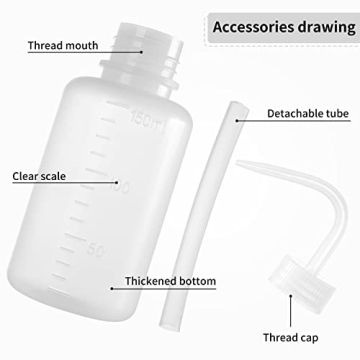 Oubest 2pcs Squeeze Bottles for Precise Watering 150ml