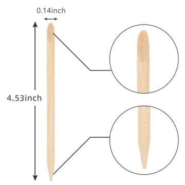 Maitys 200 Pieces Orange Sticks for Nails 4.53 Inch Wooden Cuticle Pusher Remover Double Sided Multi Functional Wood Manicure Pedicure Tool for Home and Salon