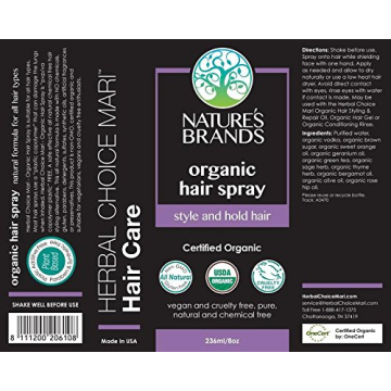 Nature's Brands Organic Hair Spray for Safe Styling Solution