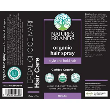 Nature's Brands Organic Hair Spray for Safe Styling Solution