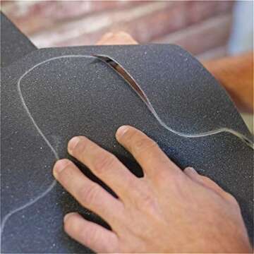 P.LOTOR 46" x 11" Skateboard Grip Tape, Bubble Free Waterproof Black Anti Slip Griptape for Gun, Scooter, Longboard, Stairs, Non Slip Grips, Anti Skid Adhesive Tape