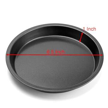 YIKANGHENG 6.5 Inch Round Iron Skillet - Nonstick Pizza Pan for Baking & Cooking