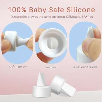 PUMPMOM-US Replacement Duckbill Valves and Backflow Protector for Spectra, Compatible Pump Parts for Spectra S1 S2 9 Plus and SG (Not Original Spectra S2 Accessories)