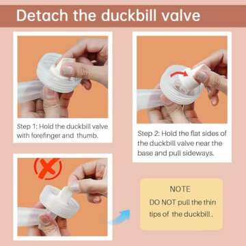 PUMPMOM-US Replacement Duckbill Valves and Backflow Protector for Spectra, Compatible Pump Parts for Spectra S1 S2 9 Plus and SG (Not Original Spectra S2 Accessories)