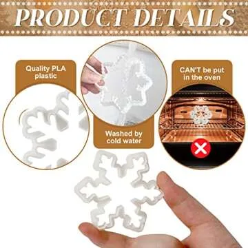 Qfeley Snowflake Cookie Cutters for Festive Baking