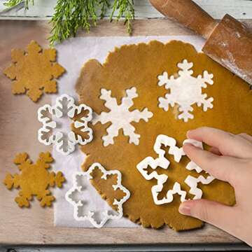 Qfeley Snowflake Cookie Cutters for Festive Baking