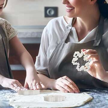 Qfeley Snowflake Cookie Cutters for Festive Baking