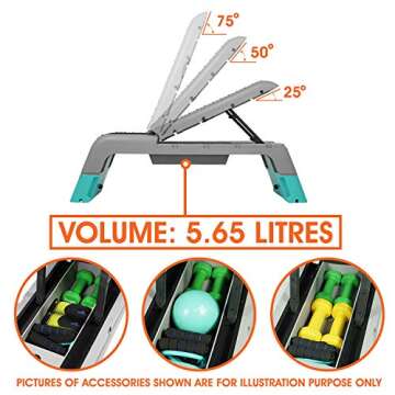 Yes4All Multifunctional Fitness Aerobic Step Platform/Aerobic Deck, Household Step Workout Bench for Home Gym (Blue/Grey)