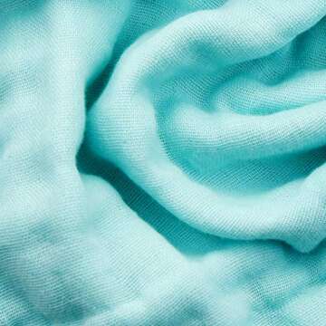 Dxhycc 5 Pieces Muslin Burp Cloths, 6 Layers Thicken Extra Soft and Absorbent, Organic Cotton, Perfect for Newborn Baby, 19 x 10 Inch