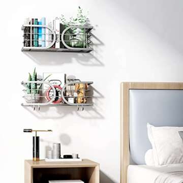 SWIFTSHARK Adhesive Shower Caddy Shelf, No Drilling Wall Mounted Stainless Steel Shower Organizer for Inside Shower, Rustproof Bathroom Storage Shelf & Kitchen Spice Rack - 2 Pack (Silver)