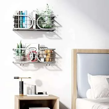 SWIFTSHARK Adhesive Shower Caddy Shelf, No Drilling Wall Mounted Stainless Steel Shower Organizer for Inside Shower, Rustproof Bathroom Storage Shelf & Kitchen Spice Rack - 2 Pack (Silver)