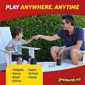 Zobmondo!! GoLong Football Dice Game | for Sports Fans, Families and Kids | Includes Travel Bag for Dads and Boys