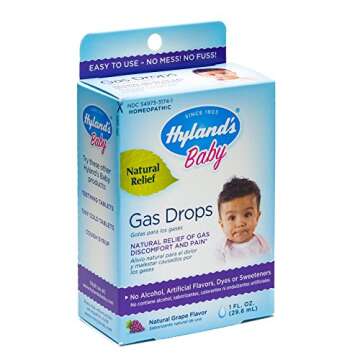 Hyland’s Naturals Gas Drops for Babies, Natural Gas Relief, Grape Flavor, 1 Fl Oz