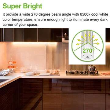 hykolity 4FT LED Shop Light, V Shape Integrated T8 LED Tube Light, 5200LM, 40W, 6500K Super Bright White,high Output Linkable Shop Lights W/Built-in ON/Off Switch for Warehouse, ETL, 10 Pack