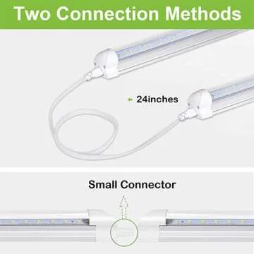 hykolity 4FT LED Shop Light, V Shape Integrated T8 LED Tube Light, 5200LM, 40W, 6500K Super Bright White,high Output Linkable Shop Lights W/Built-in ON/Off Switch for Warehouse, ETL, 10 Pack