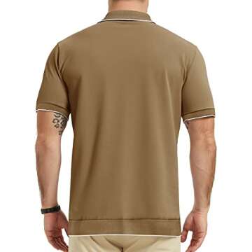 ALTAIREGA Men's Casual Cotton Polo Shirt - Classic Fit