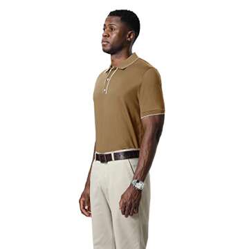 ALTAIREGA Men's Casual Cotton Polo Shirt - Classic Fit