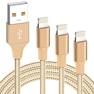 MFi Certified iPhone Charger - 3 Pack Durable Lightning Cables for Fast Charging