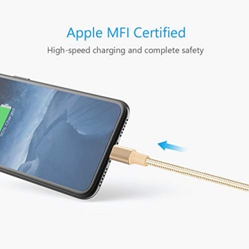 MFi Certified iPhone Charger 3 Pack Fast Charging Cables
