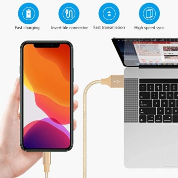 MFi Certified iPhone Charger 3 Pack Fast Charging Cables