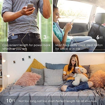 MFi Certified iPhone Charger 3 Pack Fast Charging Cables