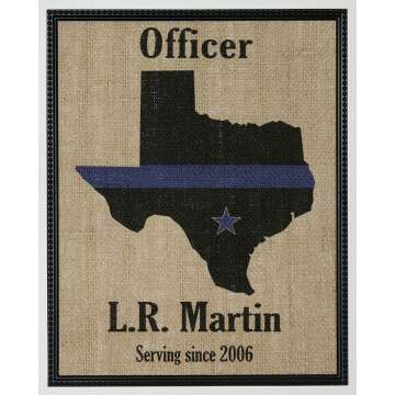 Customized Thin Blue Line Flag - Perfect Police Gift