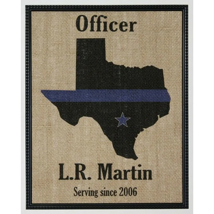 Customized Thin Blue Line Flag - Perfect Police Gift