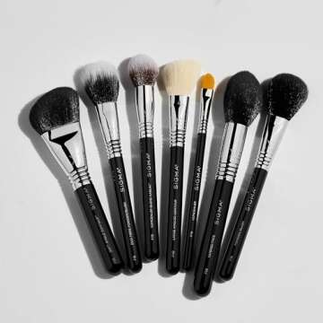 Sigma Beauty F79 Concealer Blend Kabuki Brush – Tapered Concealer Brush for Stippling Any Color-Correcting or Concealing Formula, Use Professional Makeup Brush with Liquid, Cream, or Powder Products